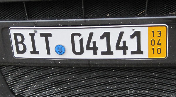 Birkenfeld Germany License Plate Complete Sticker Set