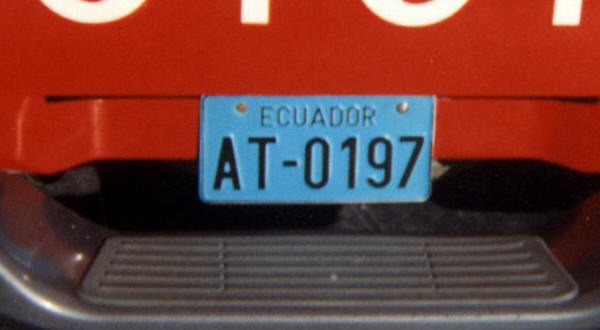 Ecuador Flag License Plate Personalized Car Bike Motorcycle 